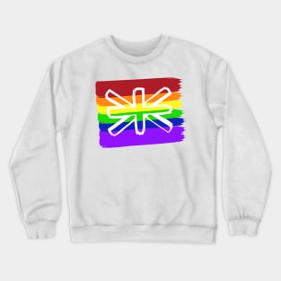 Painted Rainbow Union Jack Crewneck Sweatshirt